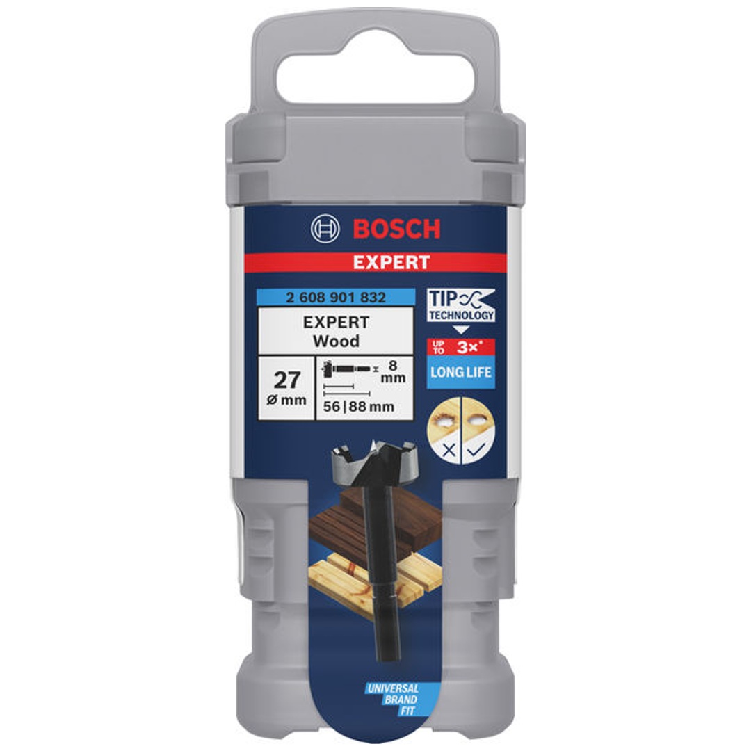 Bosch Professional Bosch EXPERT Forstnerbohrer Wood, 27 mm, D8 mm