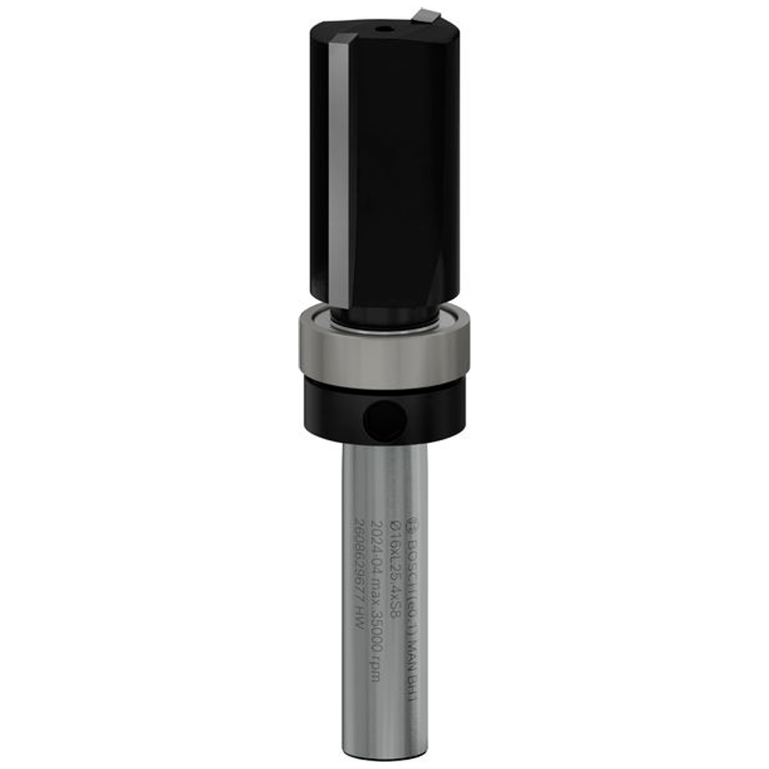Bosch Professional Bosch PRO Bündigfräser mit obenliegendem Führungskugellager, Ø16 x L25,4, Schaft 8 mm