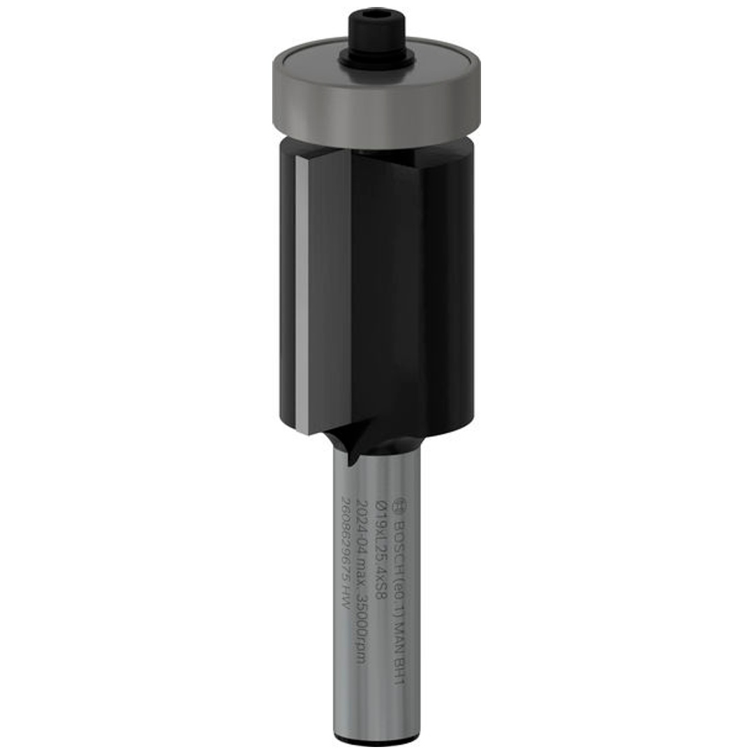 Bosch Professional Bosch PRO Bündigfräser mit untenliegendem Führungskugellager, Ø19 x L25,4, Schaft 8 mm