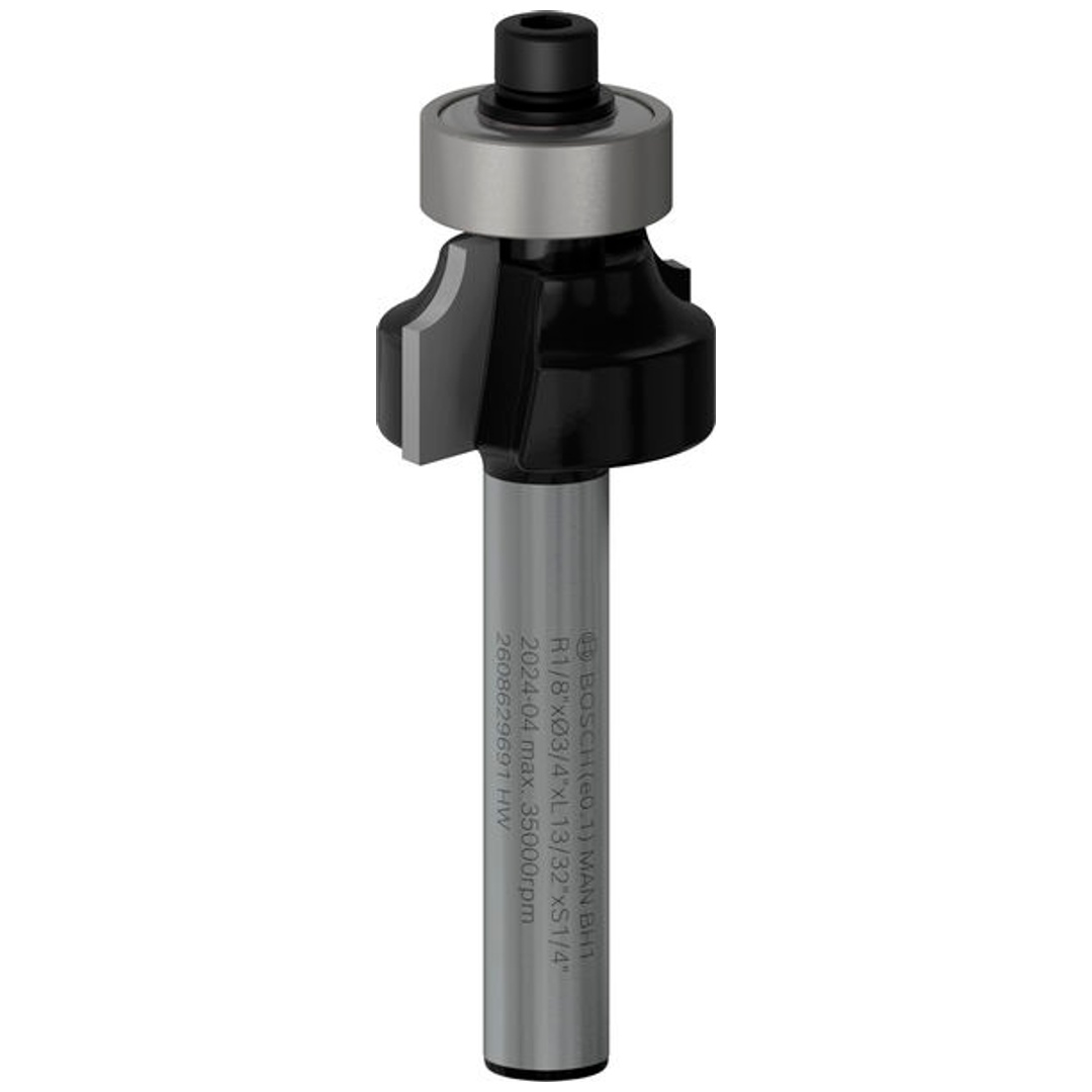 Bosch Professional Bosch PRO Abrundfräser, R 1/8, Schaft 1/4