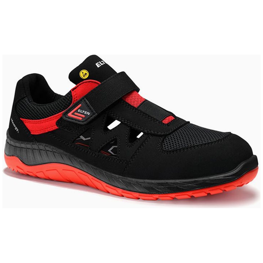 ELTEN Sicherheitssandale LONNY 719301 EASY S1PS ESD Gr. 43 schwarz/rot