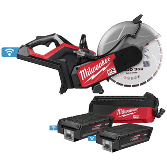 Milwaukee Akku-Trennschleifer 350 mm, GEN2, MXFCOS350G2FC-802, incl. 2x Akku, Ladegerät, Zubehör, Karton