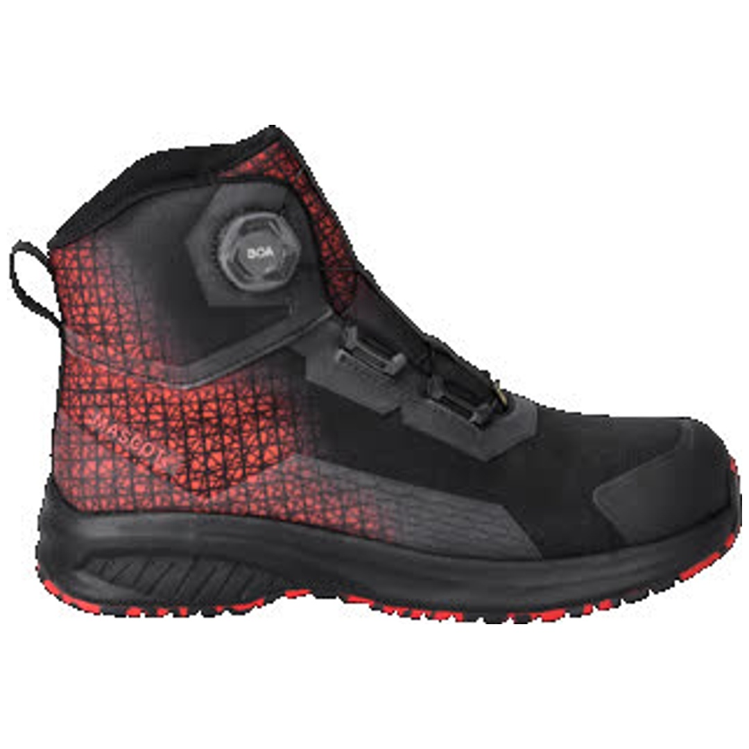Mascot Sicherheitsstiefel F1502 S3S SR FO Gr. 50 schwarz/verkehrsrot