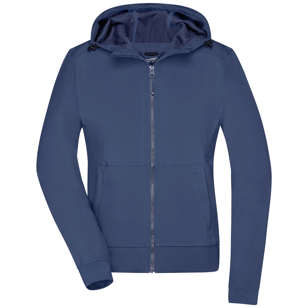 James & Nicholson Damen Softshell Jacke mit Kapuze JN1145 Gr. XS navy/navy