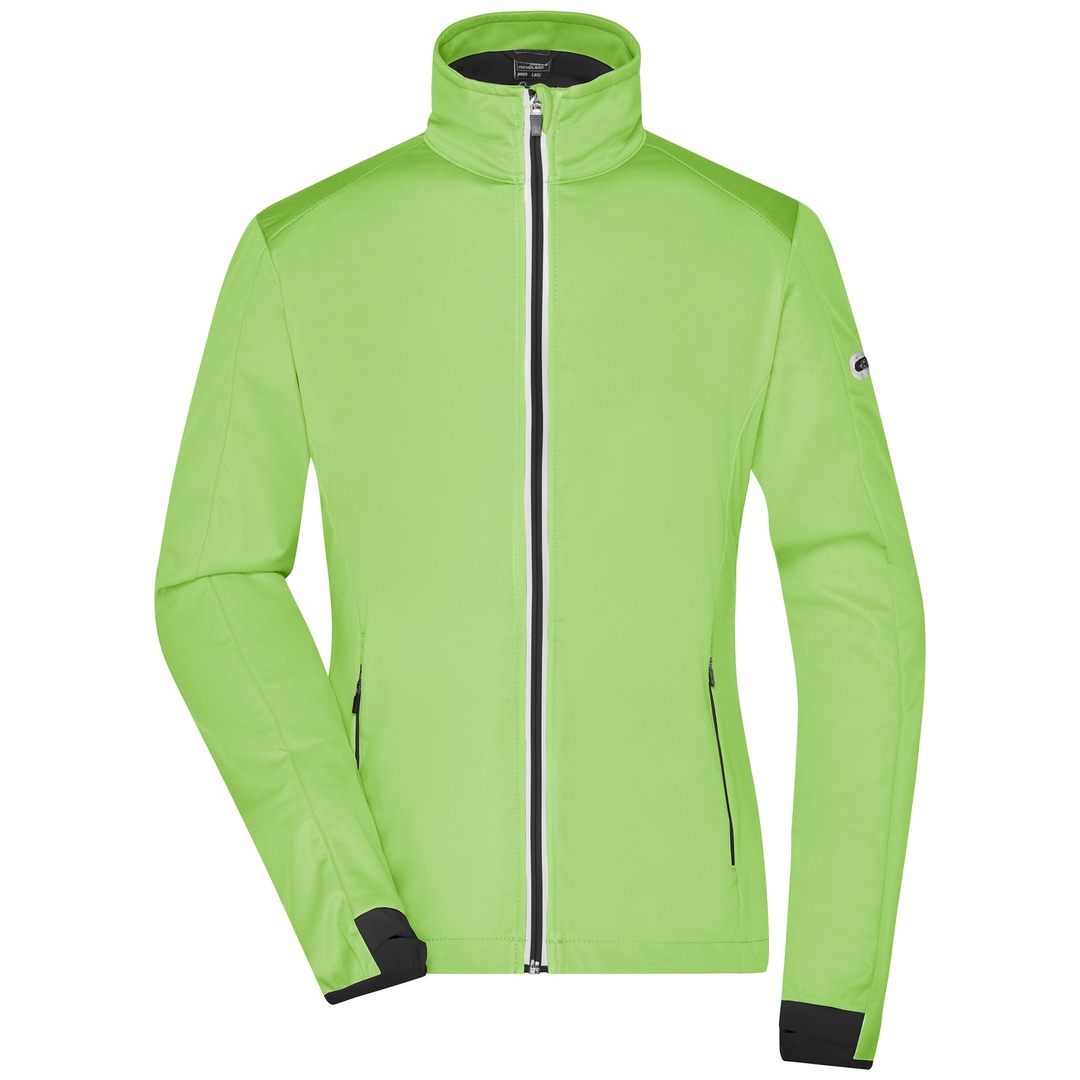 James & Nicholson Damen Softshell-Jacke JN1125 Gr. M bright-green/black