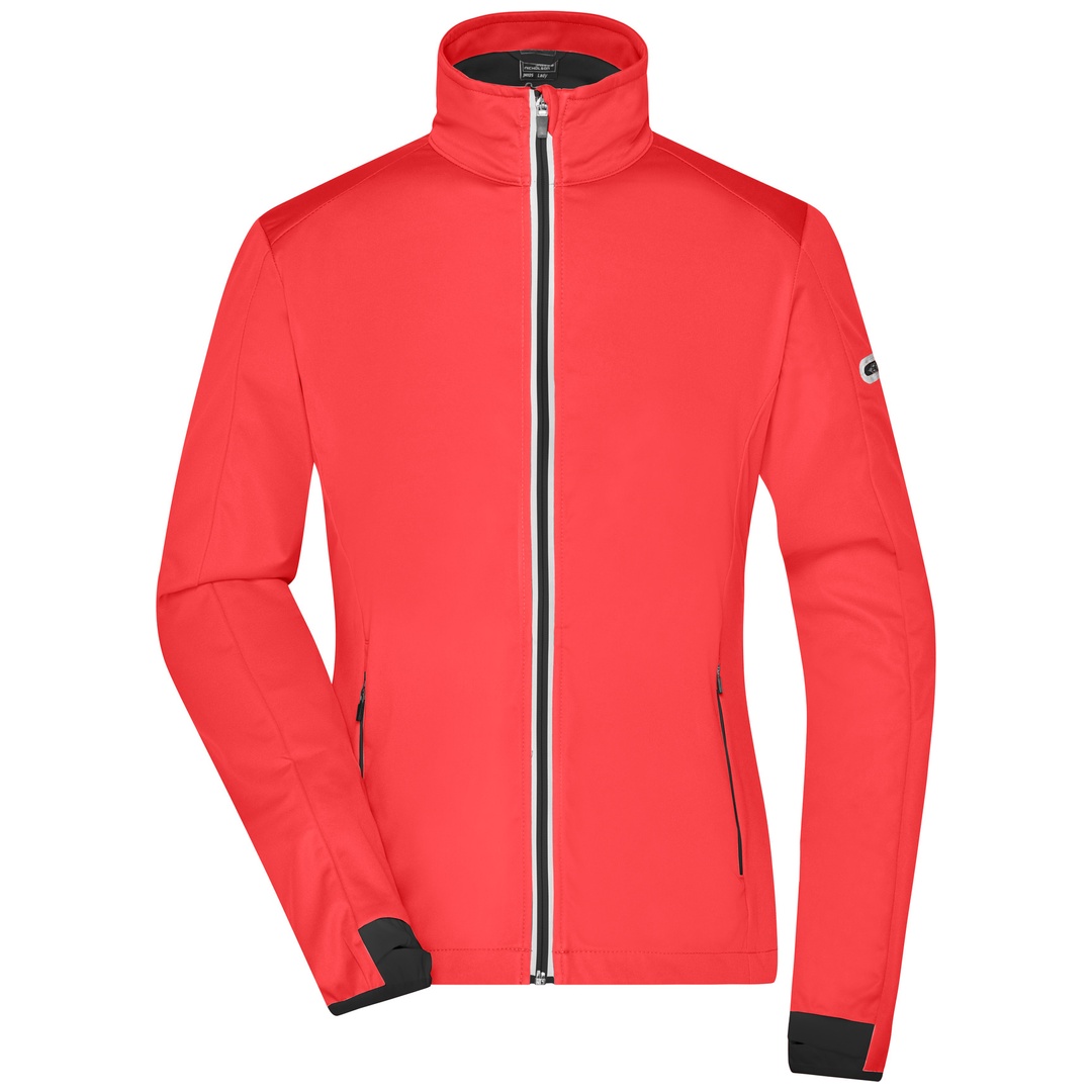 James & Nicholson Damen Softshell-Jacke JN1125 Gr. M bright-orange/black