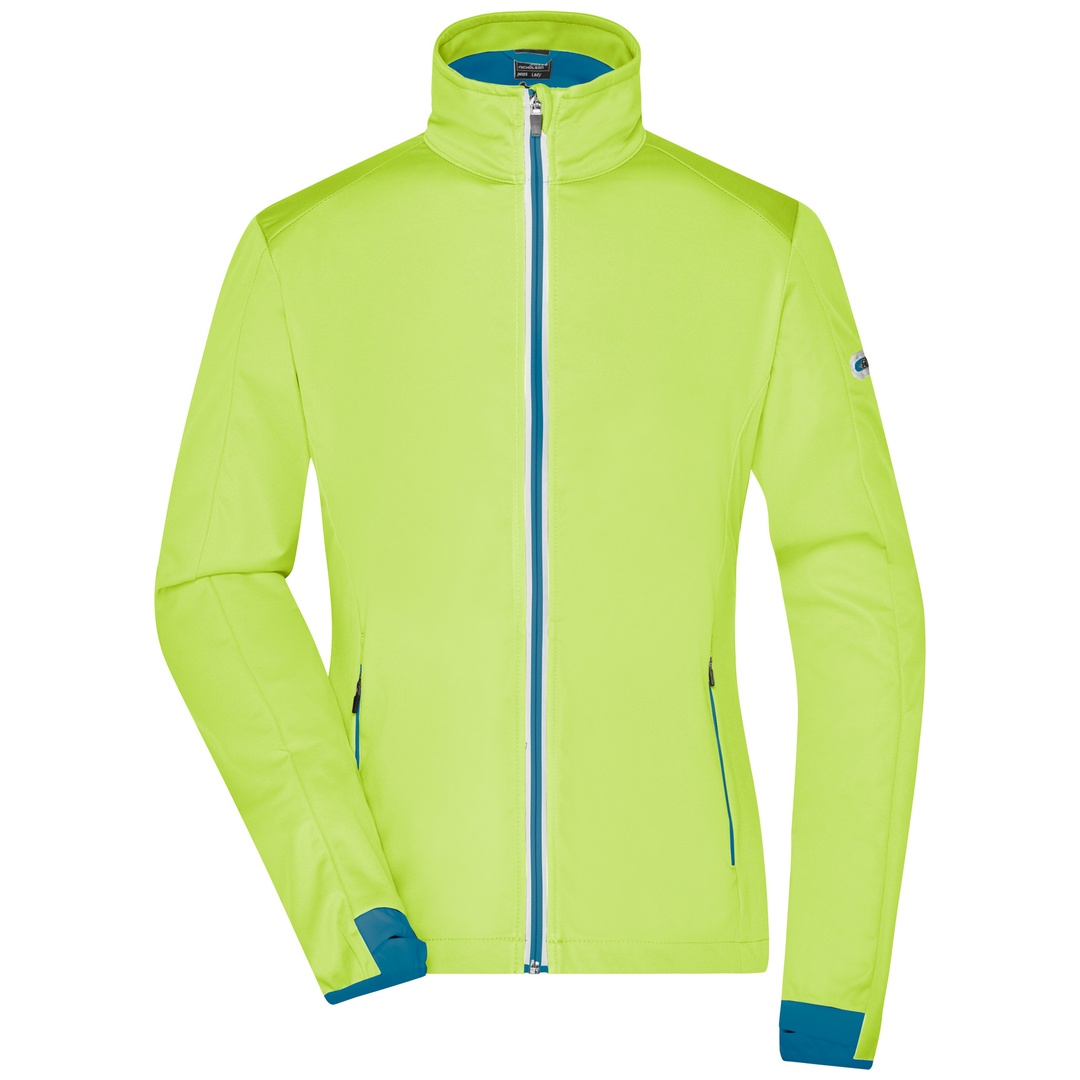 James & Nicholson Damen Softshell-Jacke JN1125 Gr. M bright-yellow/bright-blue