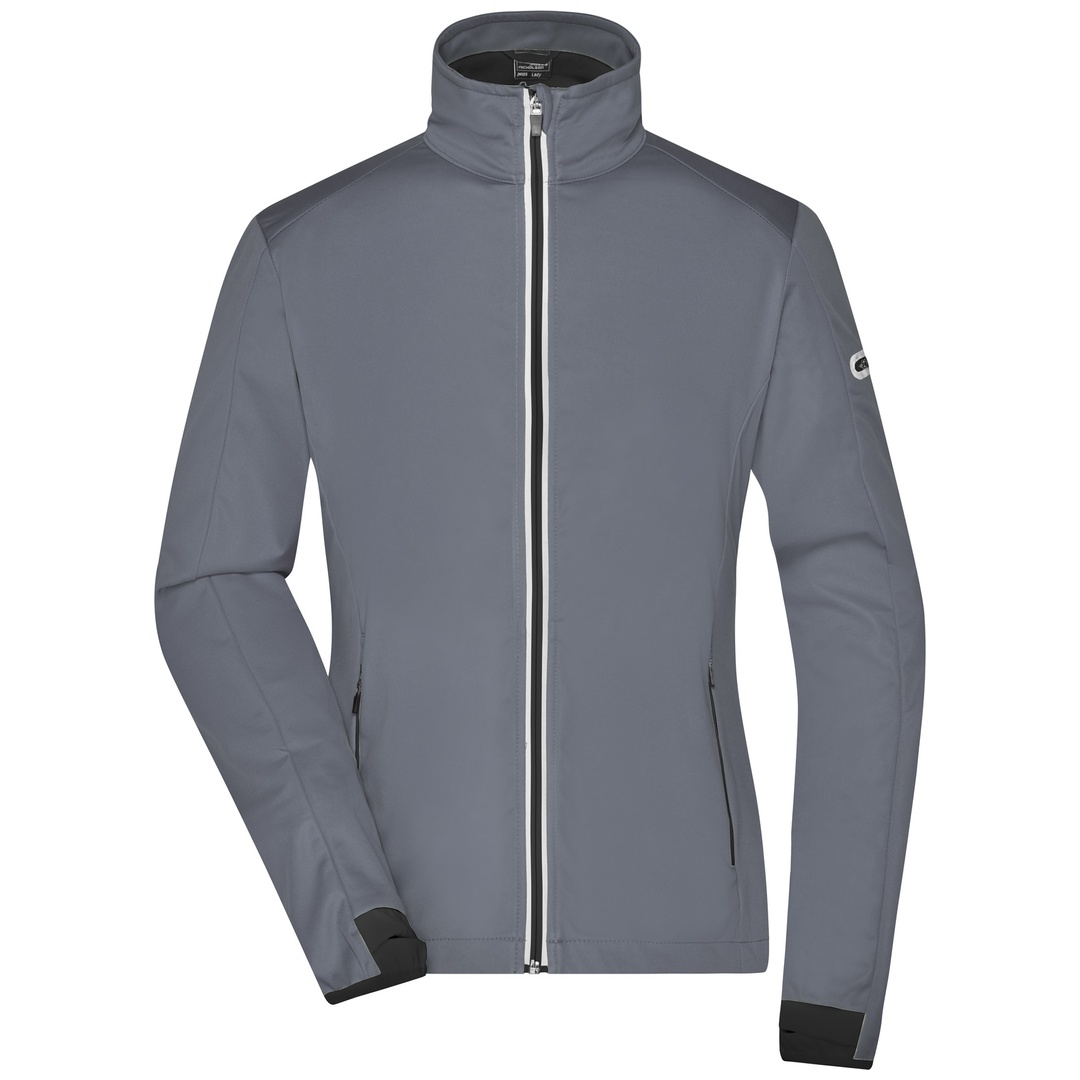 James & Nicholson Damen Softshell-Jacke JN1125 Gr. L titan/black