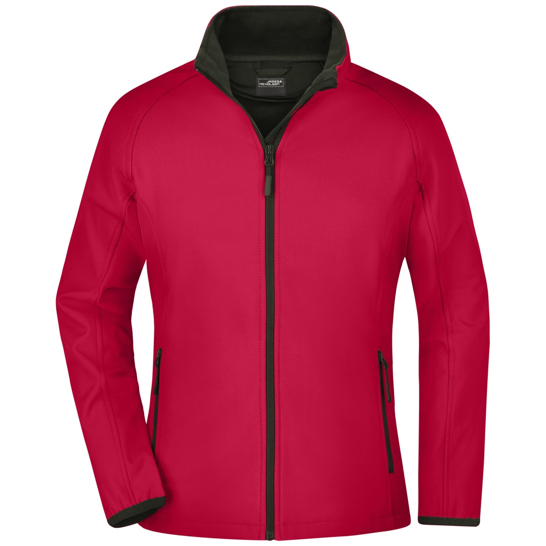 James & Nicholson Softshell Jacke für Damen JN1129 Gr. M red/black