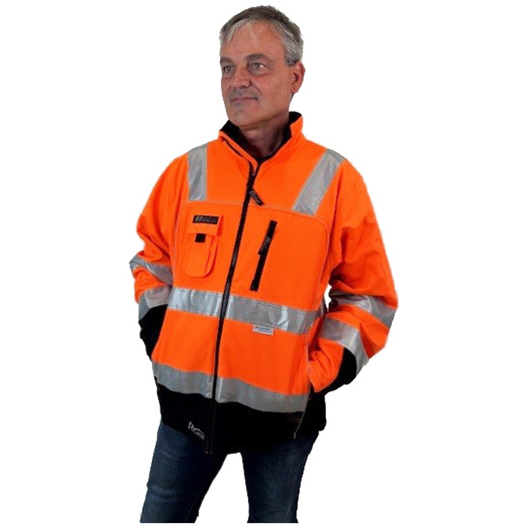 Asatex Trendline Softshelljacke PTW-S Gr. L (54/56) orange/schwarz