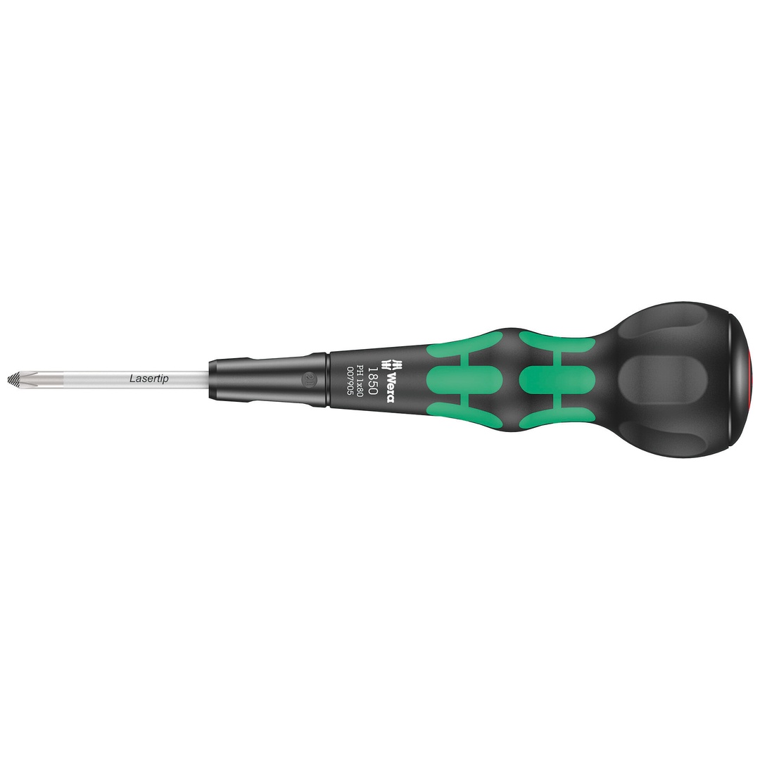 Wera 1850 PH Kraftform Ball-Grip Kreuzschlitz-Schraubendreher, PH 1 x 80 mm