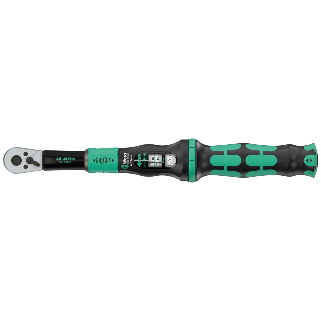 Wera Click-Torque Lock A 5 Drehmomentschlüssel, einstellbar, Torque Lock Funktion