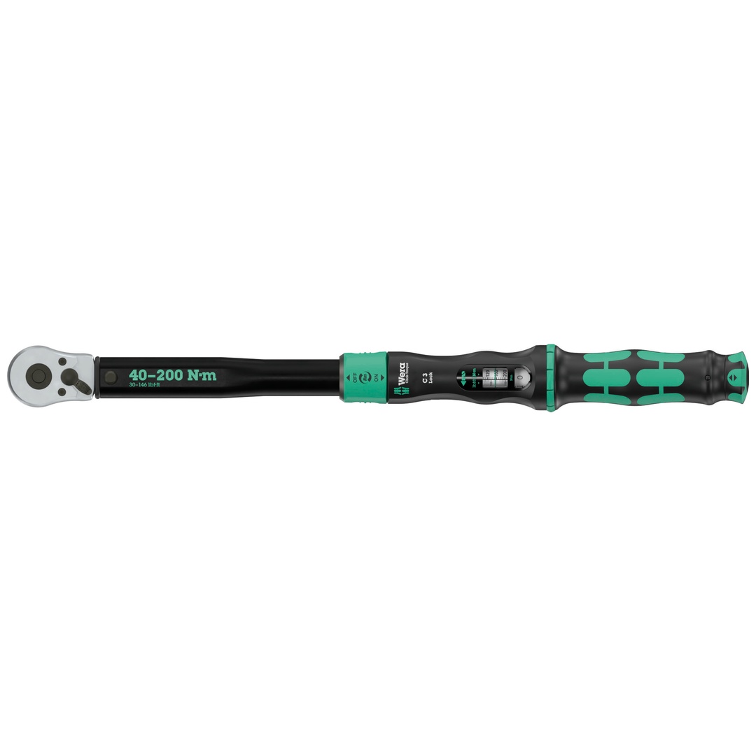 Wera Click-Torque Lock C 3 Drehmomentschlüssel, einstellbar, Umschaltknarre