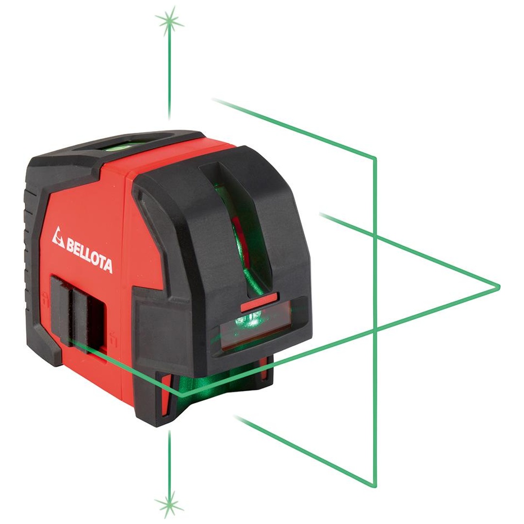 BELLOTA Kruezlinienlaser 30m 2 Achs + Punkt,grün, Koffer und Halter