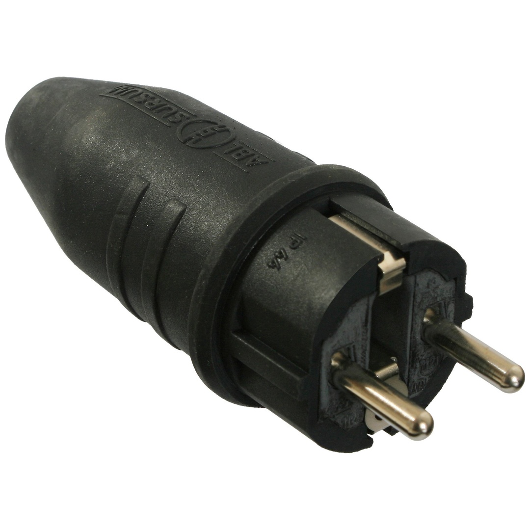 as-Schwabe Vollgummi-Stecker 230V / 10/16A
