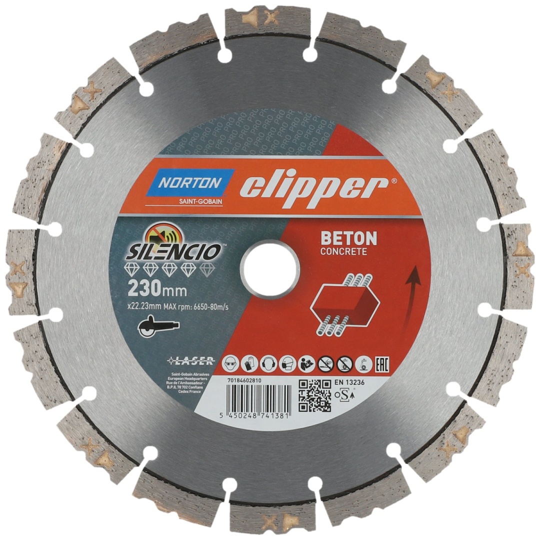 Norton Clipper Diamant-Trennscheibe Pro Beton Silencio 230mm