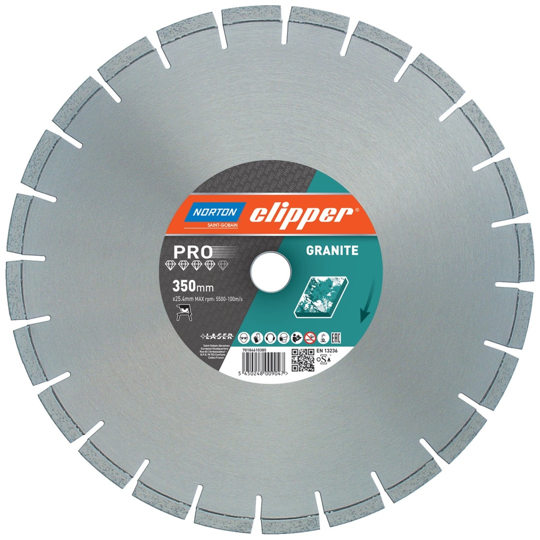 Norton Clipper Diamant-Trennscheibe Granite 350 x 25,4 mm