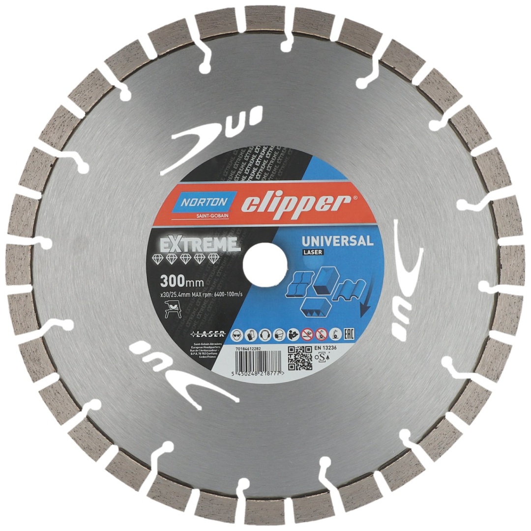 Norton Clipper Diamant-Trennscheibe Extreme Universal Laser 300x30/25