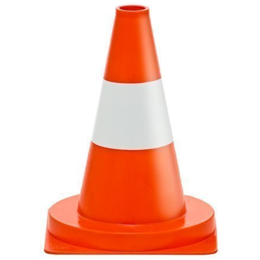 Wemas Verkehrsleitkegel PVC orange/weiß 320 mm 62439
