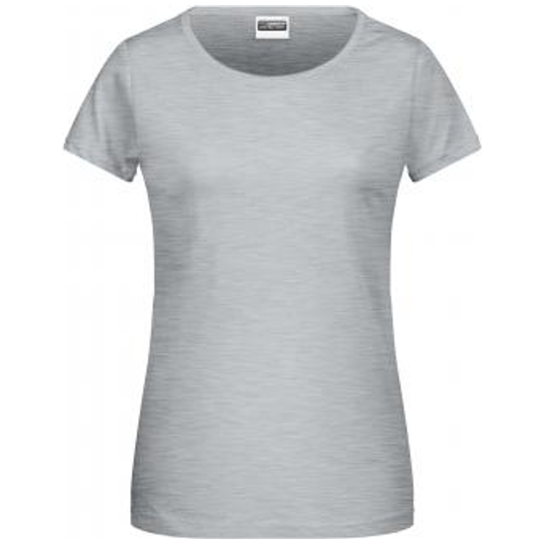 James & Nicholson Daiber Basic T-Shirt Damen 8007 Gr. M grey-heather