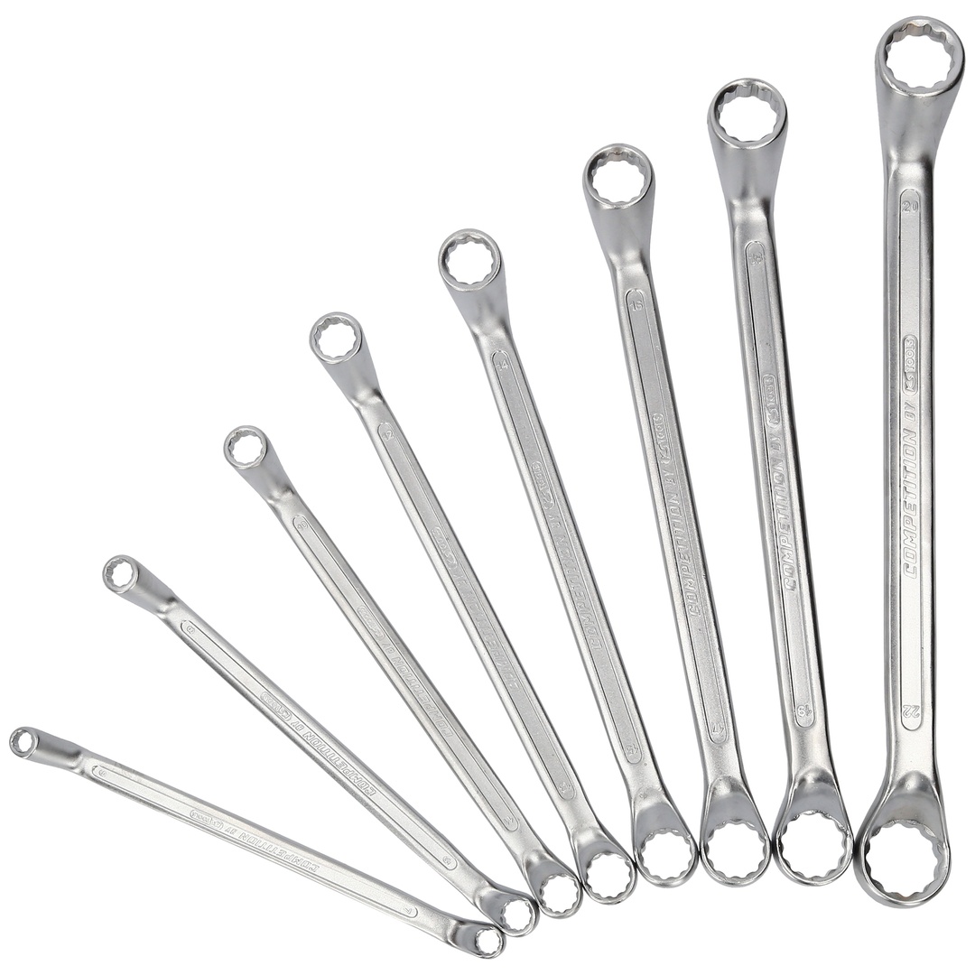 KS Tools COMPETITION Doppel-Ringschlüssel-Satz, gekröpft, 8-tlg.