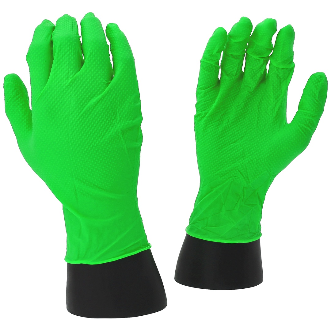 KS Tools COMPETITION Handschuhe Nitril, L, Box 50er Pack, grün
