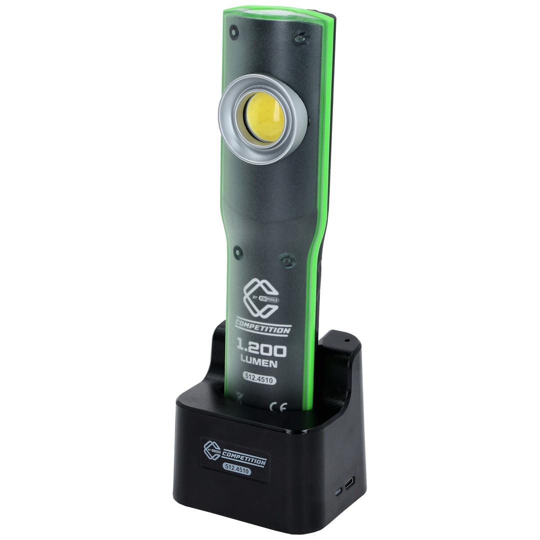 KS Tools COMPETITION LED-Arbeitsleuchte, dimmbar, 1200 Lumen, mit Ladestation