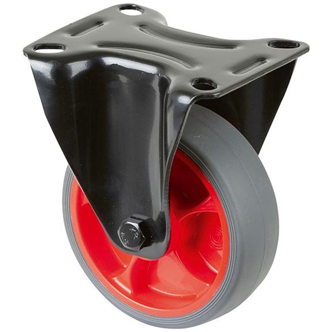BS Rollen BS Transportrolle L810, Bockrolle Ø 100mm,B 32mm,110kg mit Anschraubplatte,grau