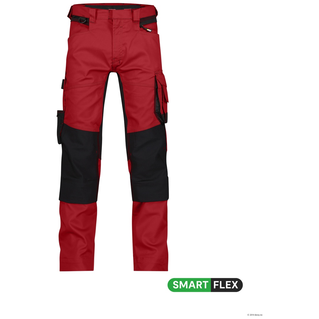 Dassy Stretch-Arbeitsbundhose Dynax 200980 PESCO41 Gr. 56-PLUS rot/schwarz