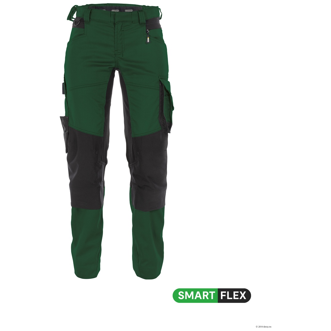 Dassy Stretch-Arbeitshose Dynax Damen 201001 PESCO41 Gr. 34-STANDARD flaschengrün/schwarz