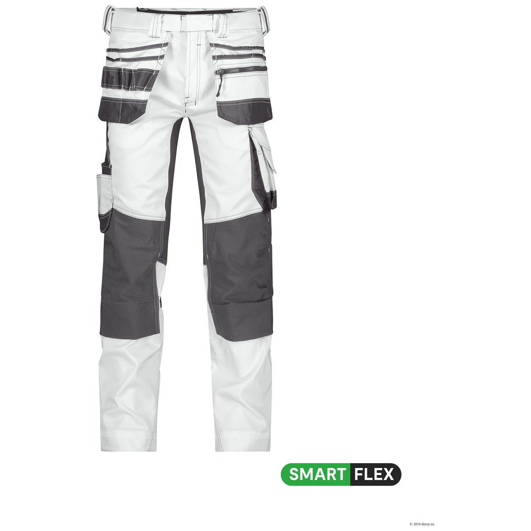 Dassy Stretch-Malerhose Flux 201023 PESCO41 Gr. 50-STANDARD weiß/anthrazitgrau