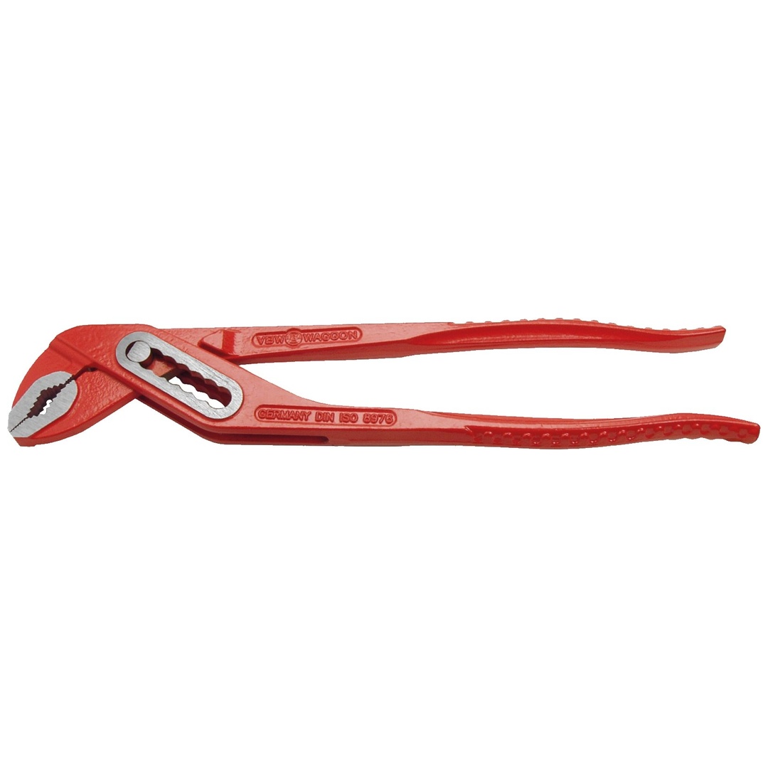 VBW Wasserpumpenzange L.160mm, Griff rot lackiert, Kopf rot lackiert, poliert
