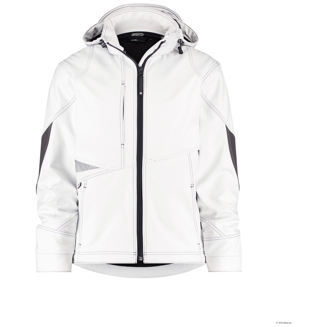 Dassy Softshell-Jacke Gravity 300396 PES21 Gr. L weiß/anthrazitgrau