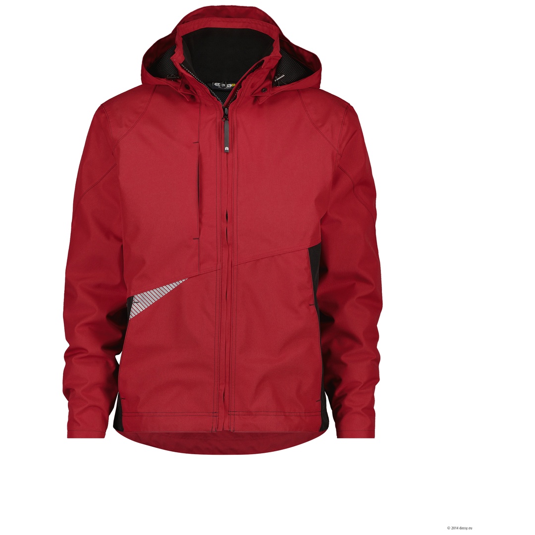Dassy Wasser- & winddichte Arbeitsjacke Hyper 300404 PES80 Gr. M rot/schwarz