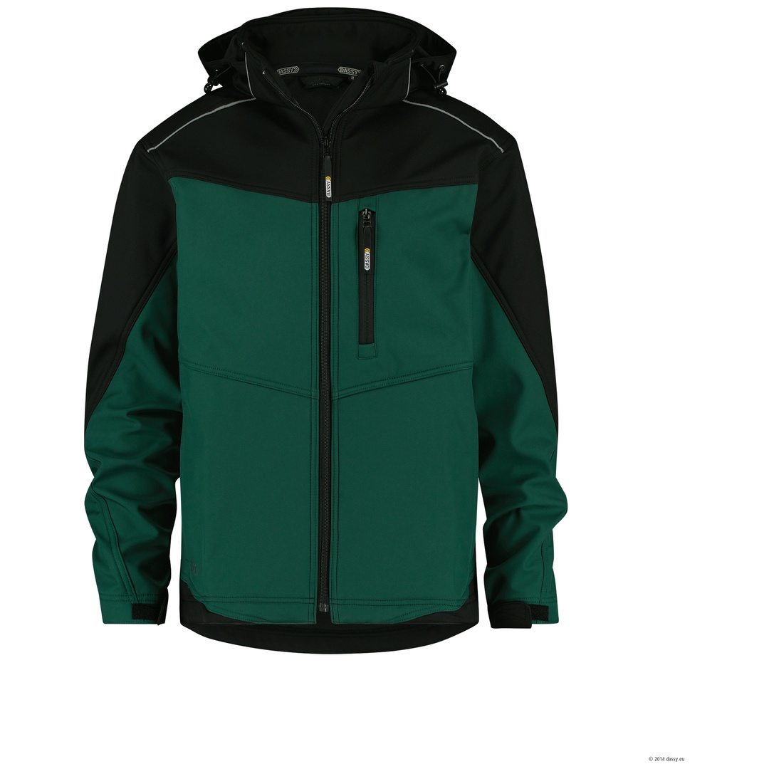 Dassy Softshelljacke Jakarta 300336 PES21 Gr. 4XL flaschengrün/schwarz