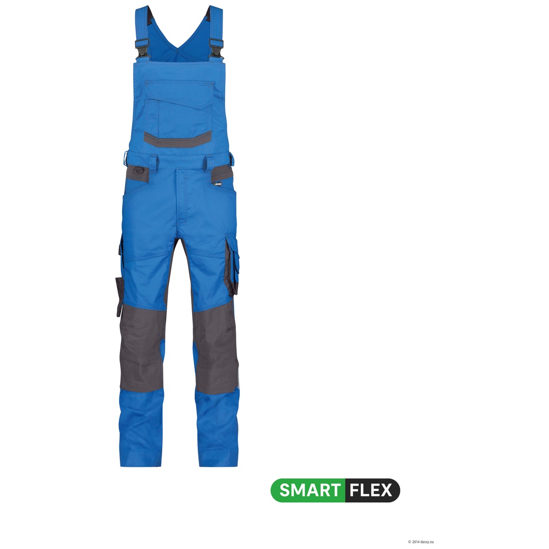 Dassy Stretch-Latzhose mit Taschen Tronix 400163 PESCO41 Gr. 56-STANDARD azurblau/anthrazitgrau