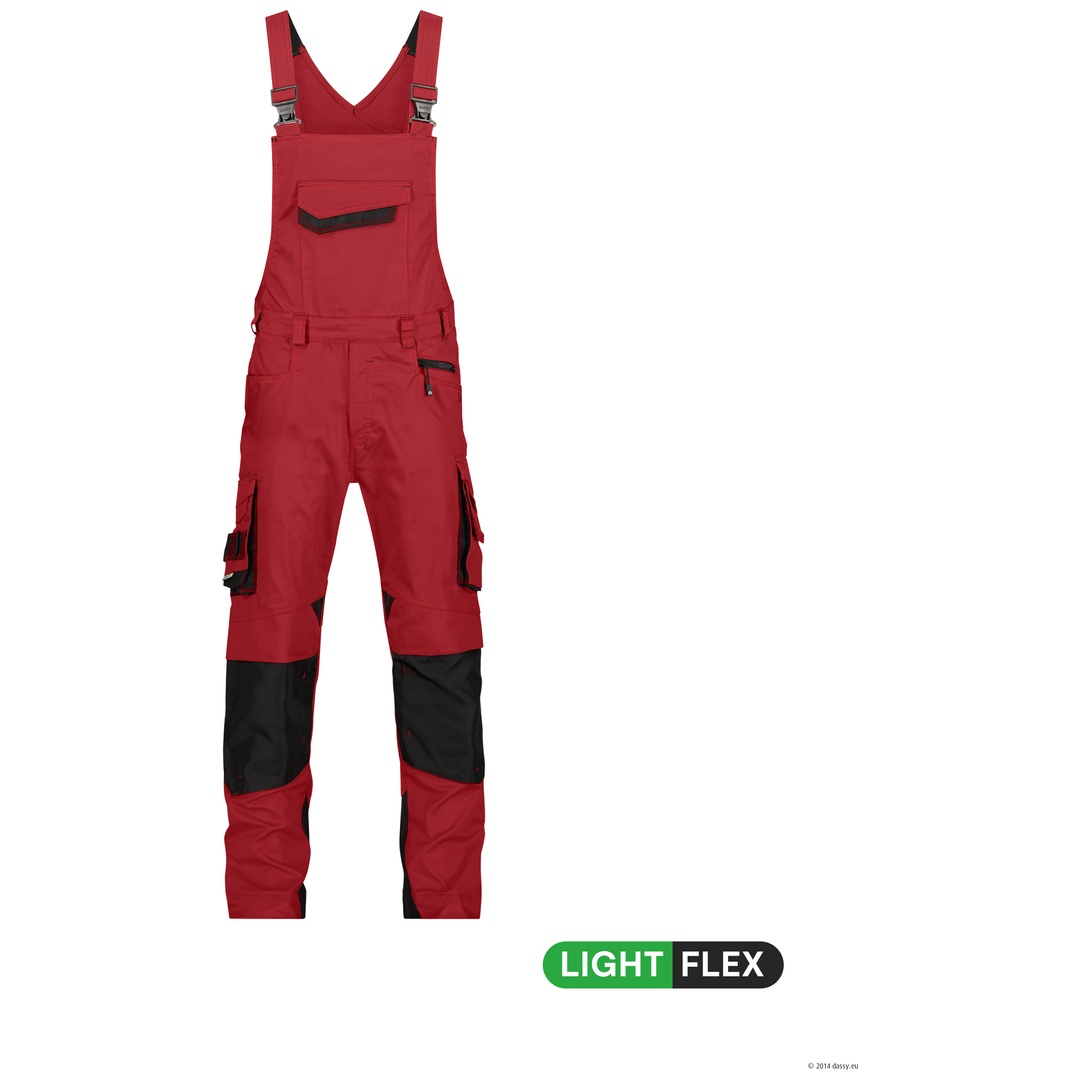Dassy Arbeitslatzhose mit Kniepolstertaschen Voltic 400148 Gr. 48-STANDARD rot/schwarz