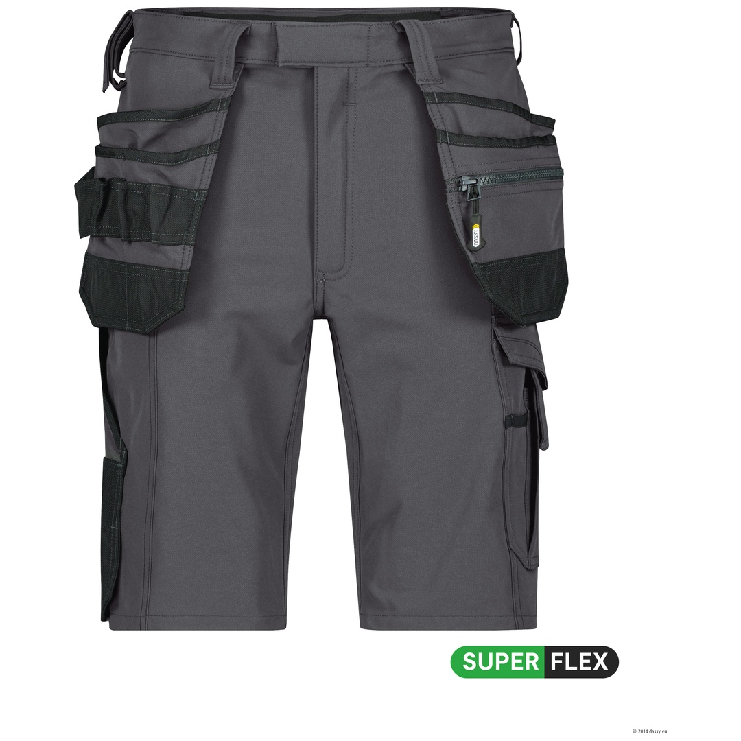 Dassy Arbeitsshorts mit Holstertaschen Aurax 250111 Gr. 54-STANDARD anthrazitgrau/schwarz