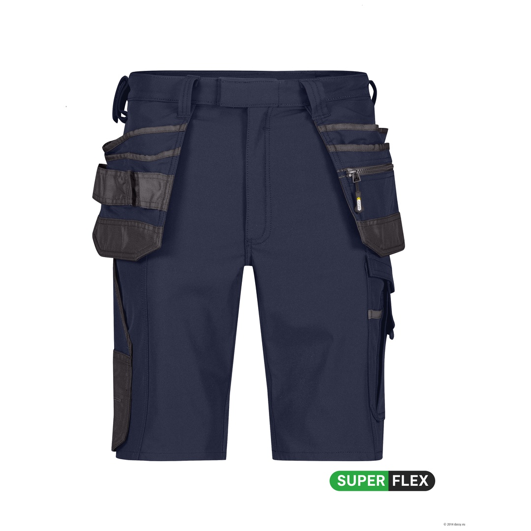 Dassy Arbeitsshorts mit Holstertaschen Aurax 250111 Gr. 64-STANDARD nachtblau/anthrazitgrau