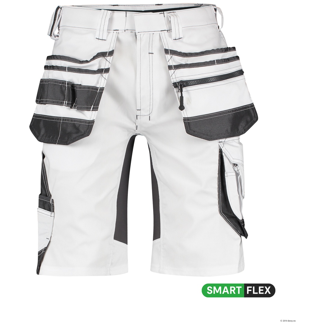Dassy Stretch-Malershort mit Holstertaschen TRIX 250091 PESCO41 Gr. 66 weiß/anthrazitgrau