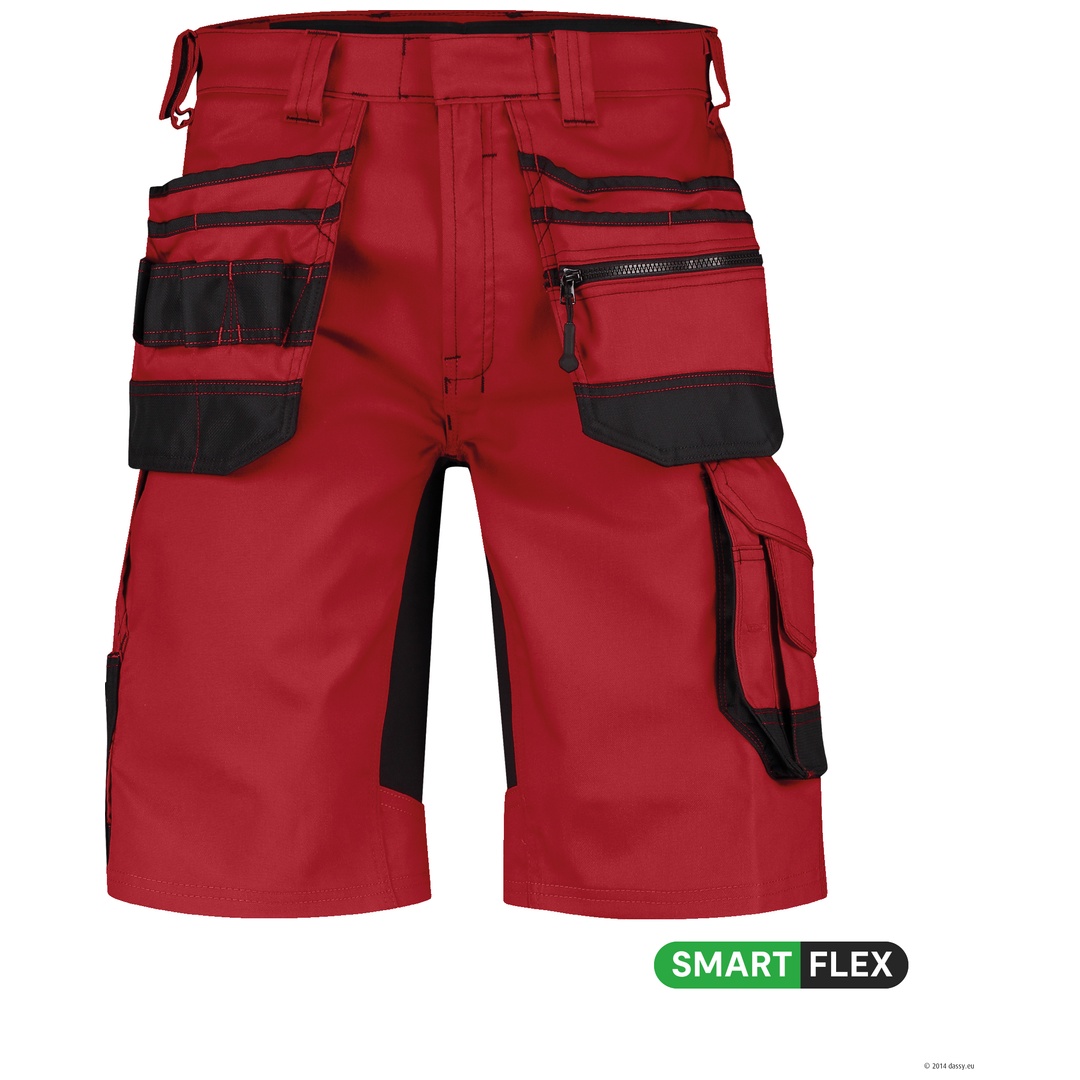 Dassy Stretch-Arbeitsshorts Trix 250083 PESCO41 Gr. 53 rot/schwarz