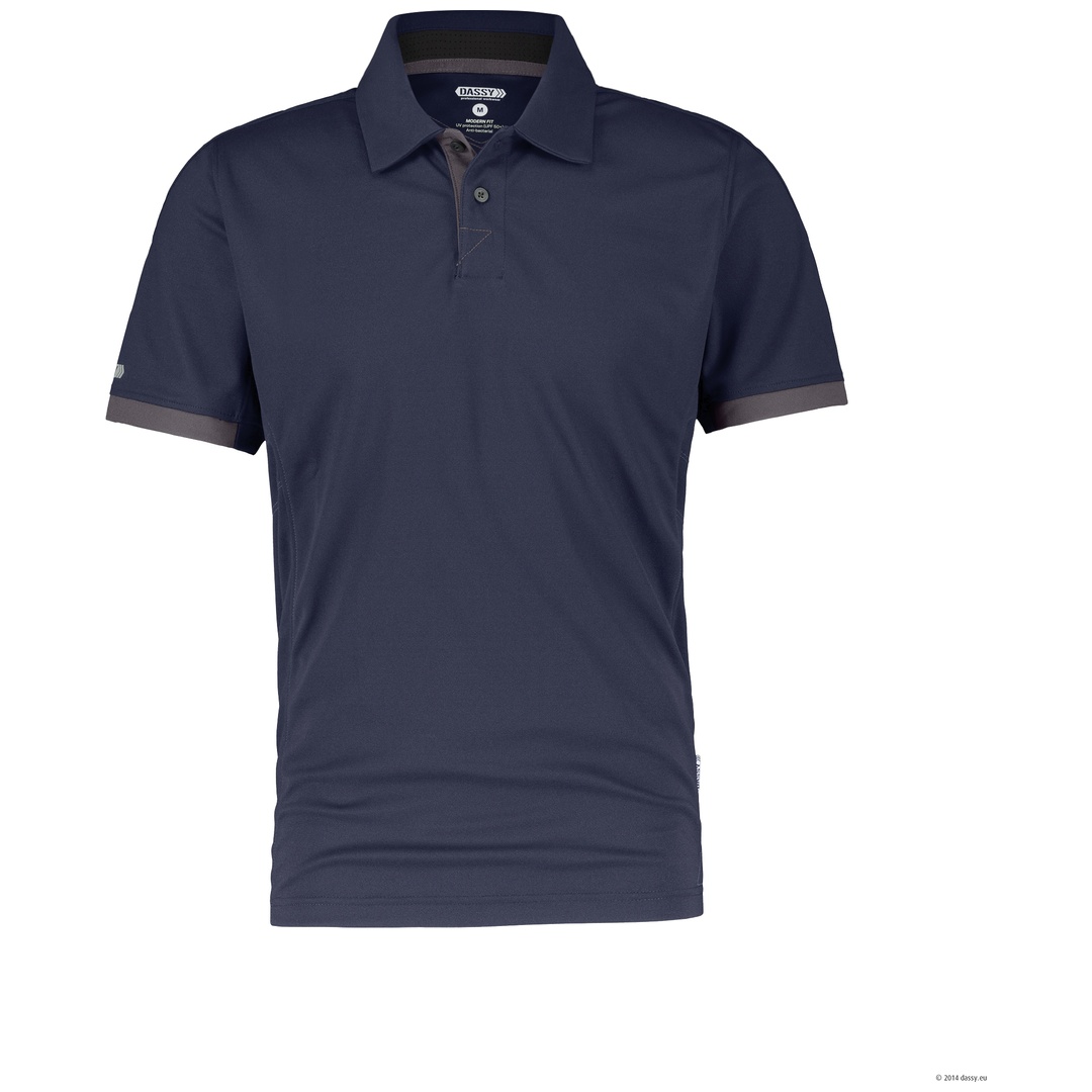 Dassy Poloshirt Traxion 710026 PES44 Gr. 2XL Nachtblau/anthrazitgrau