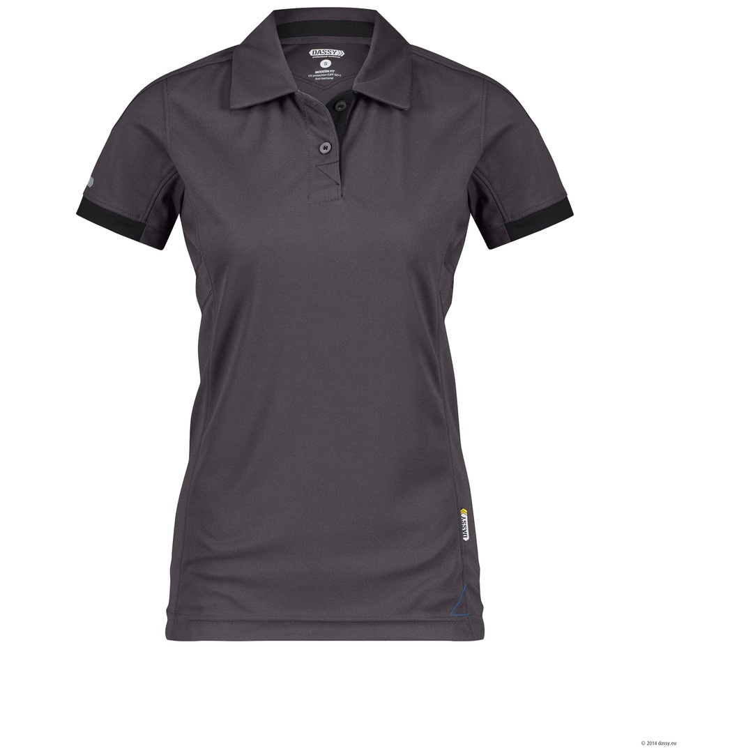 Dassy Poloshirt Traxion Women 710034 PES44 Gr. 2XL anthrazitgrau/schwarz