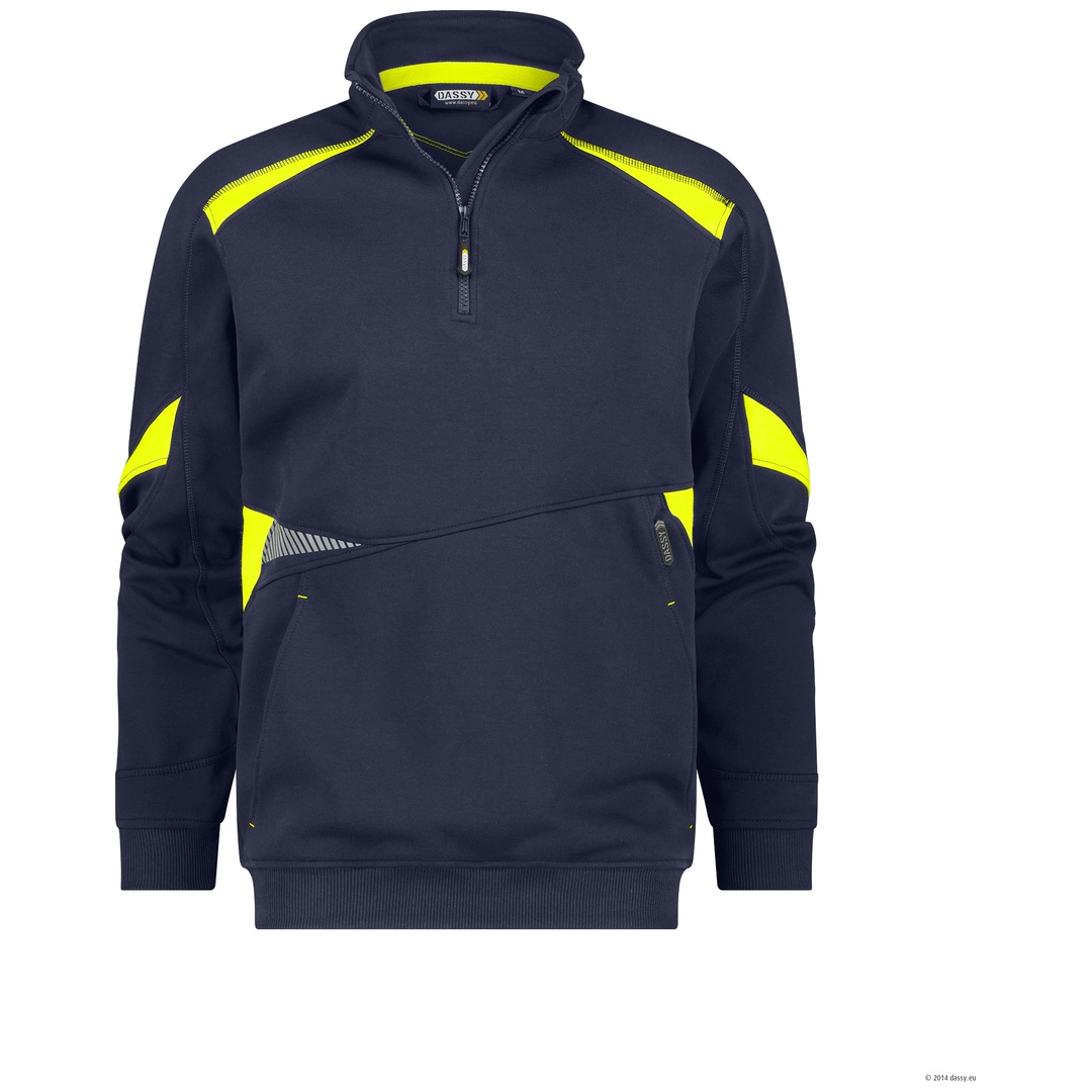 Dassy Sweatshirt Aratu 300521 COPES86 Gr. L nachtblau/neongelb