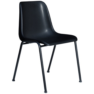 Lüllmann Formschalenstuhl, schwarz
