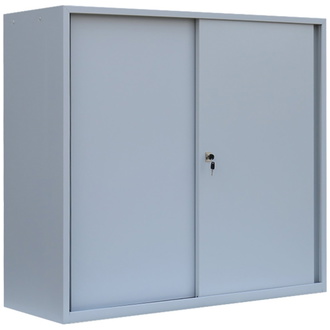 Lüllmann ClassiX Schiebetürenschrank, 3 OH, lichtgrau, 1090x1200x450mm