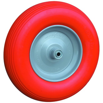 müba Rad aus polymerem Gummi, mit Kugellagerfelge und Achse, 400x100 mm