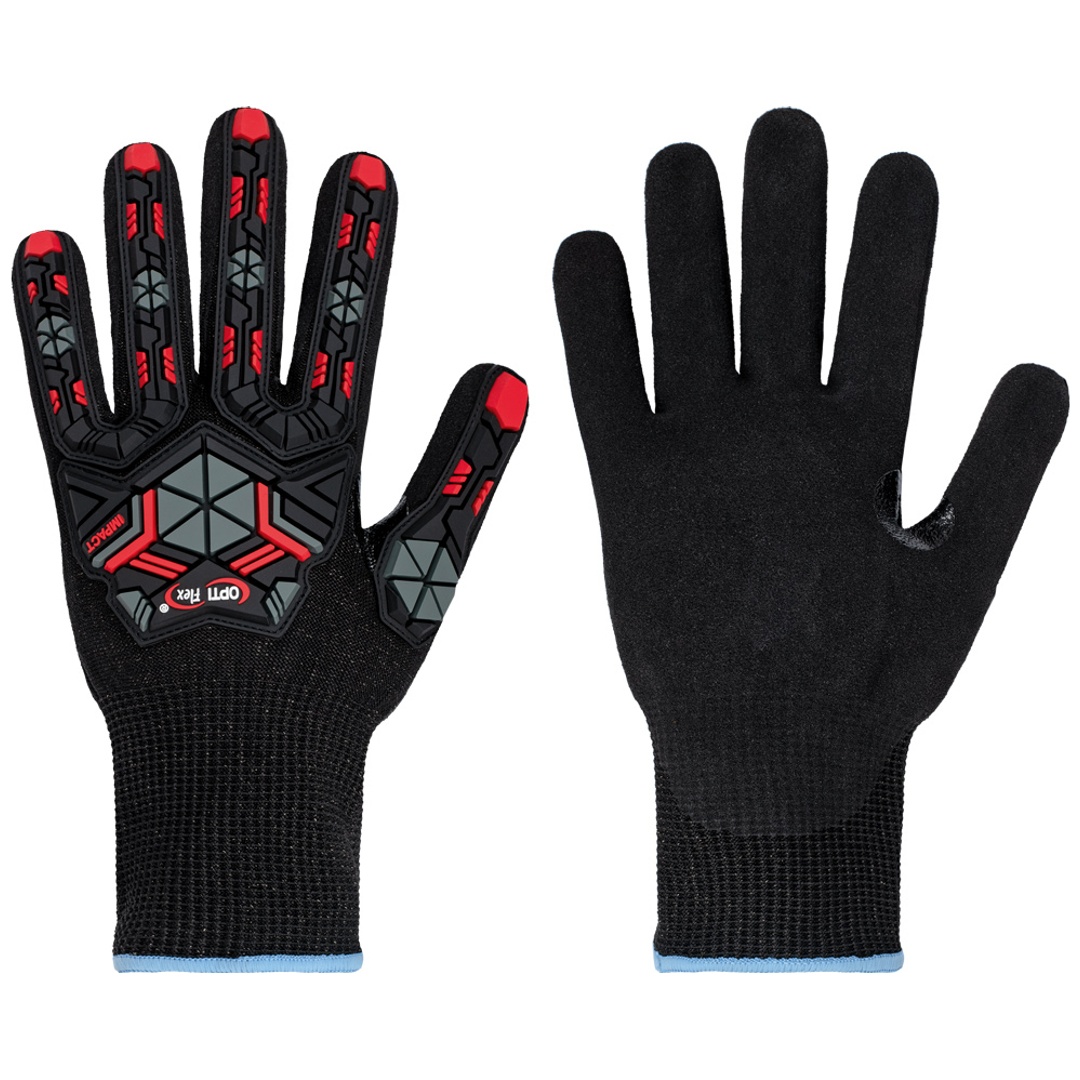 Feldtmann Opti Flex Schnittschutzhandschuh XTREME Impact 0891 Gr. 6 schwarz/rot