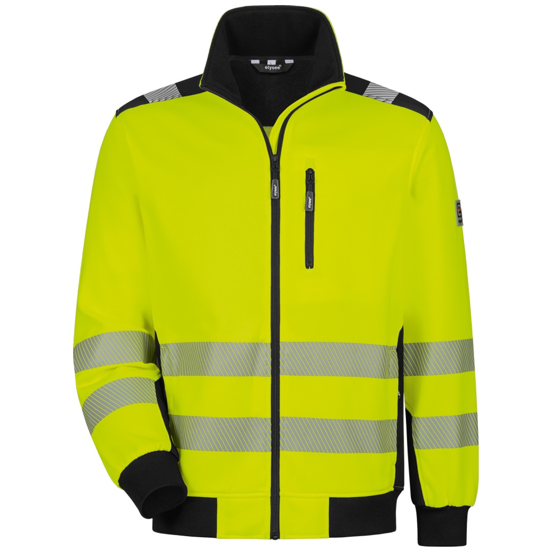 Elysee Warnschutz-Sweatjacke Demino 22611 Gr. 4XL leuchtgelb/schwarz