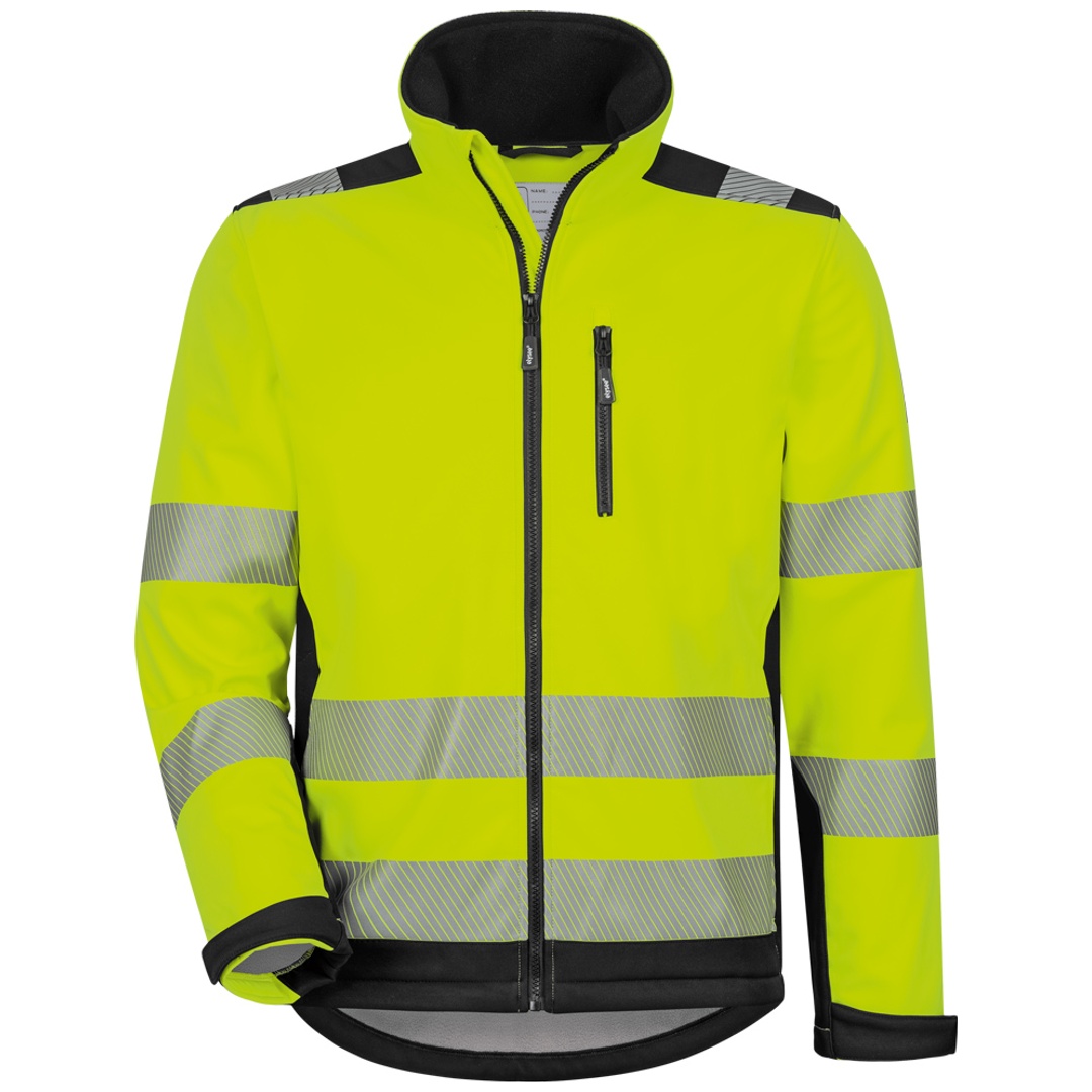 Elysee Warnschutz-Softshelljacke Ryan 22745 Gr. M leuchtgelb/schwarz